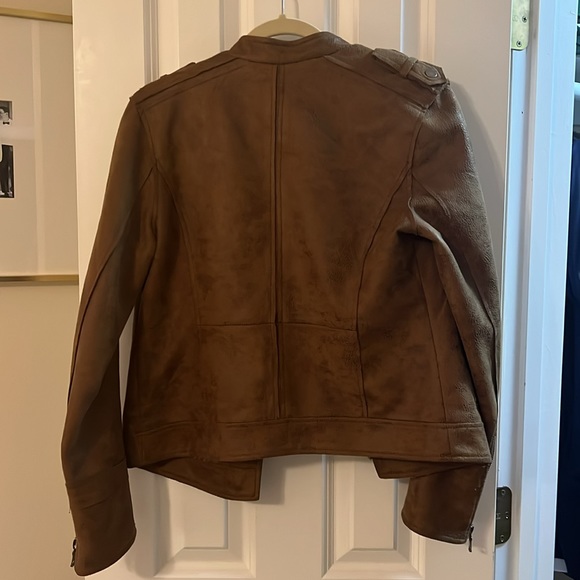 Brown Faux Suede Jacket - Picture 2 of 3